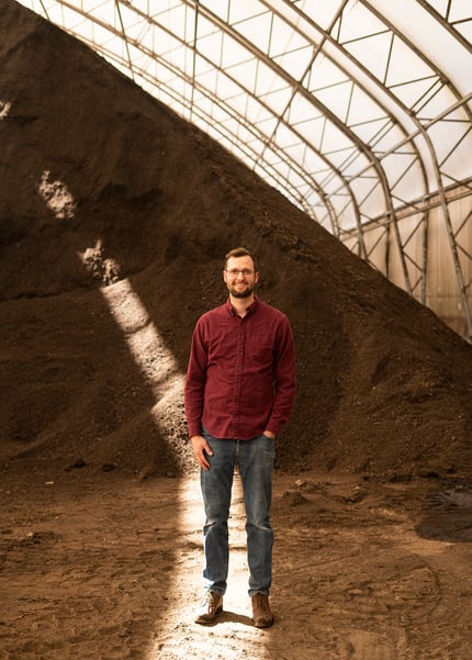 Stephen Taylor at Composting Project With Better Earth