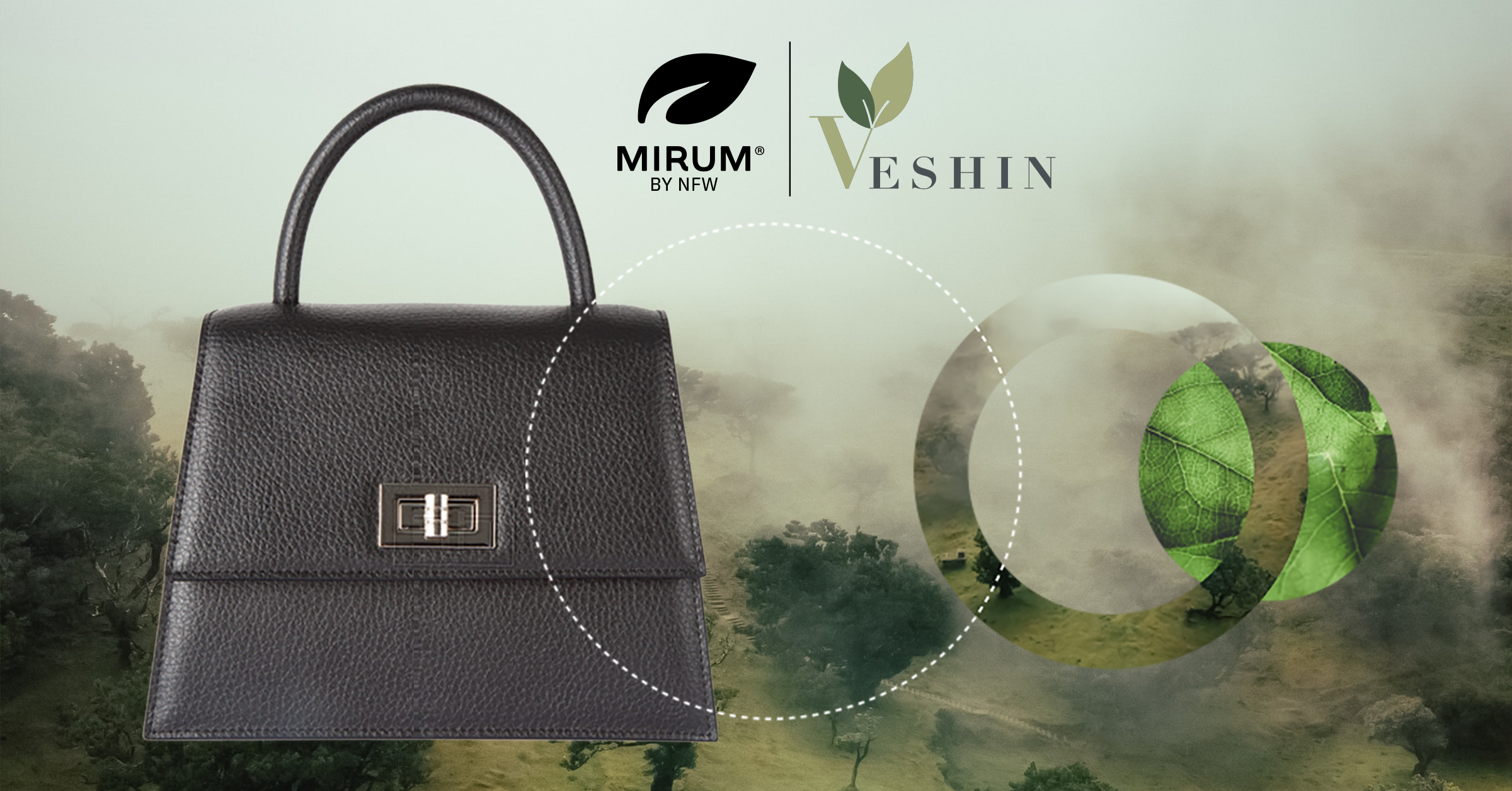 MIRUM bag and Veshin Factory logo